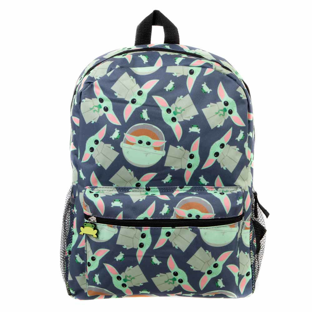 Bioworld Mandalorian Star Wars Kids Baby Yoda - Mochila Negra Estampada ...