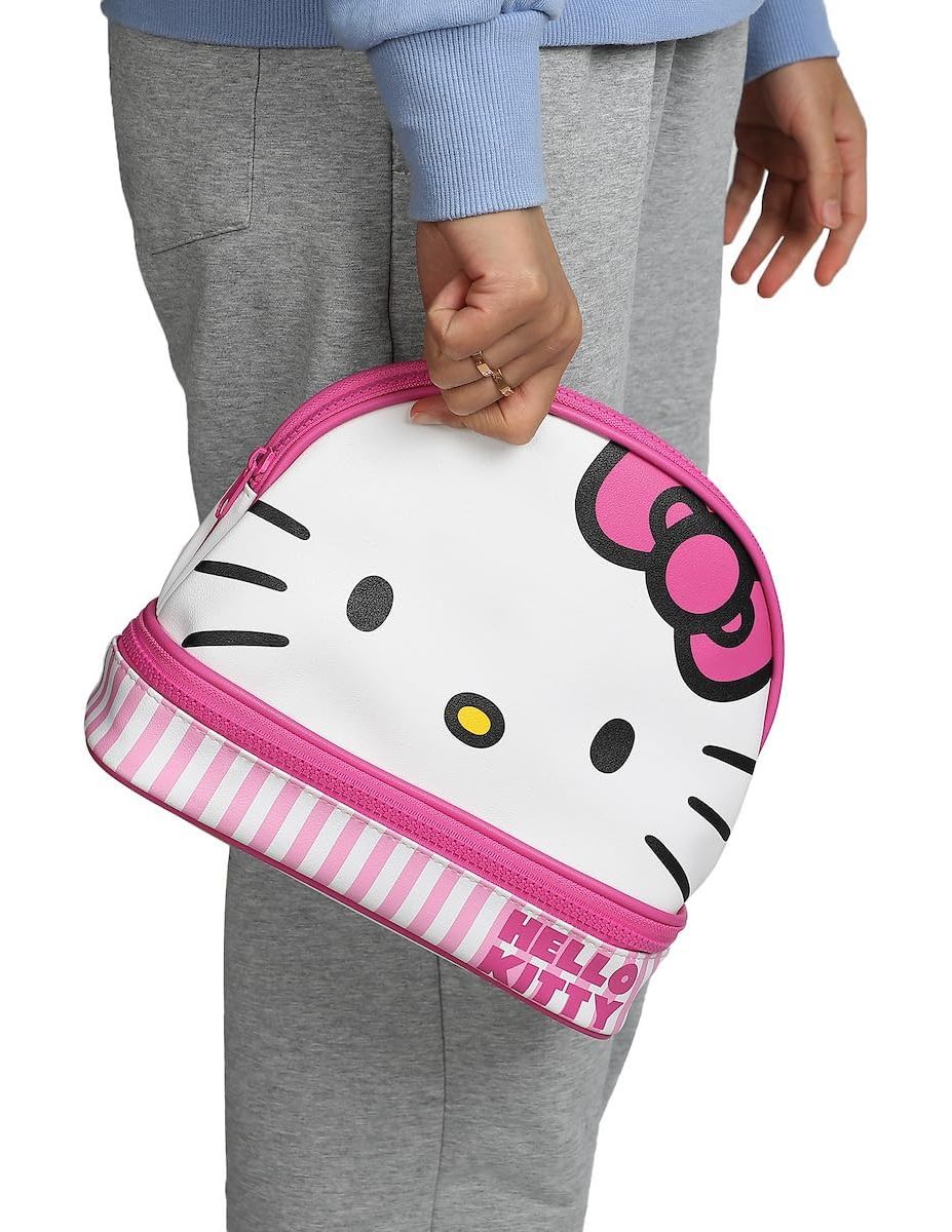 Estuche Para Cosméticos Con Cremallera Bioworld Hello Kitty Big Face ...